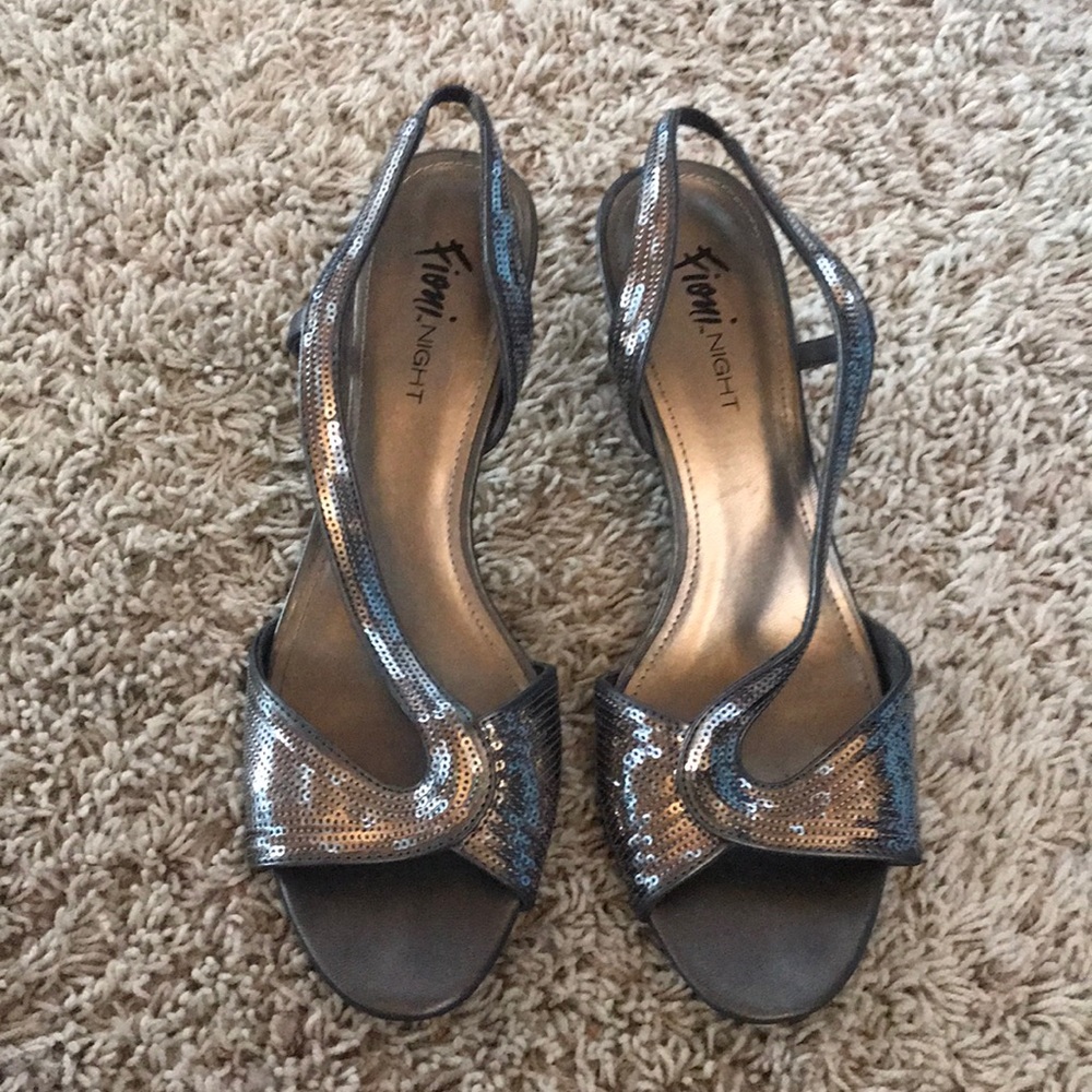Silver High Heel Shoes